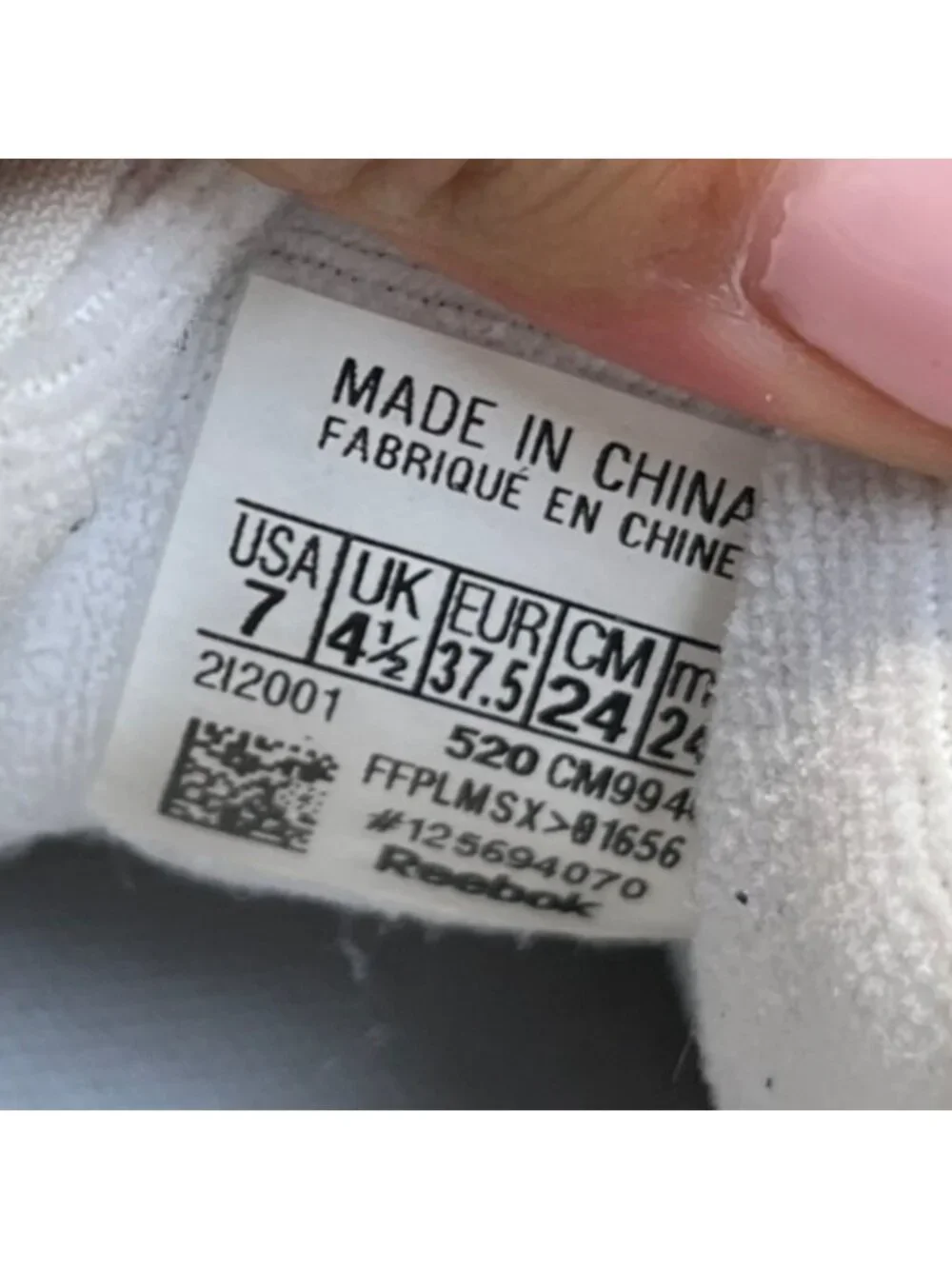Reebok Classic Harman Run Womens Size 7 White Athletic Leather Shoes Sneakers